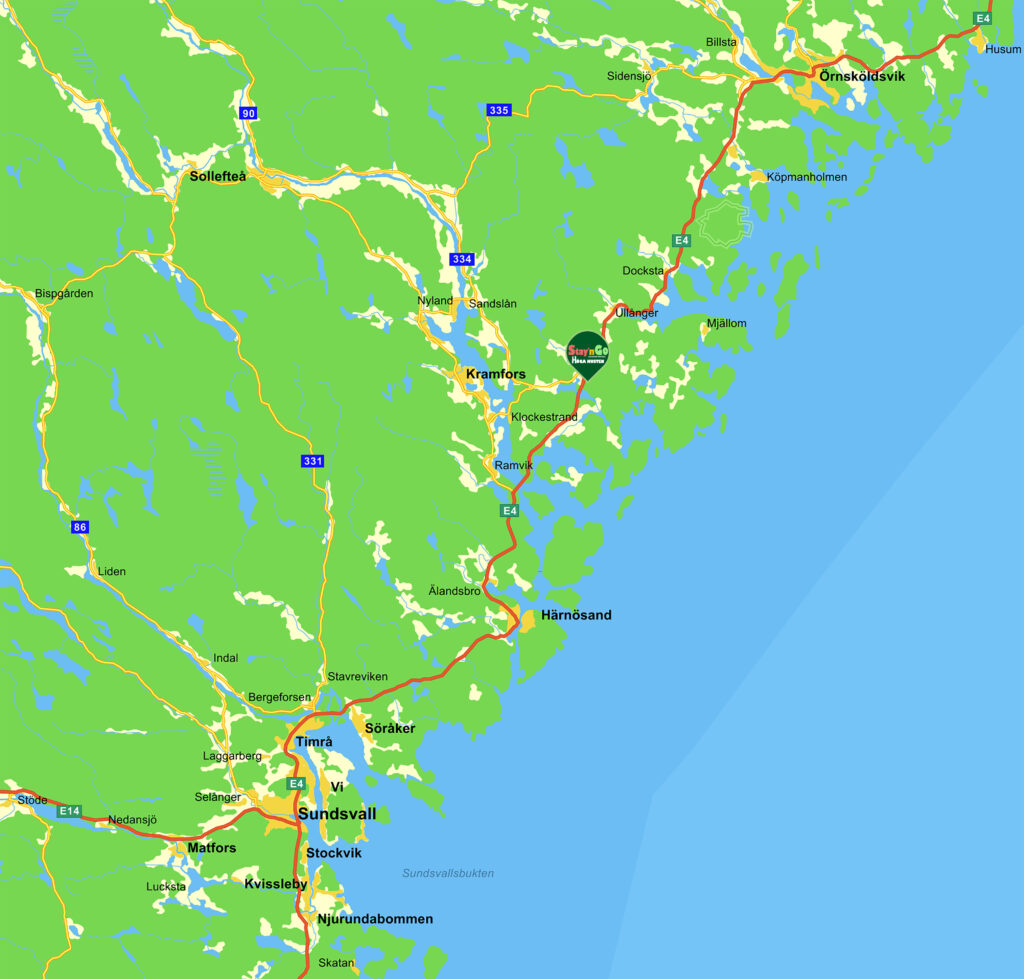 Högakusten map
